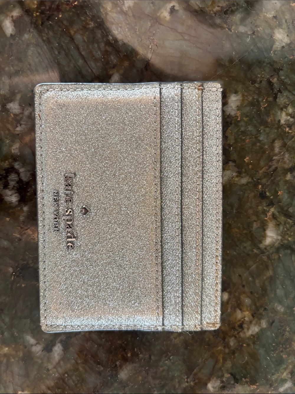 kate spade Silver Glitter Card & Key Slot Holder